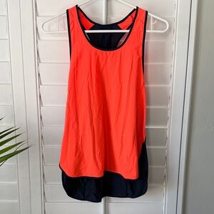 lululemon orange and Black Tank Top